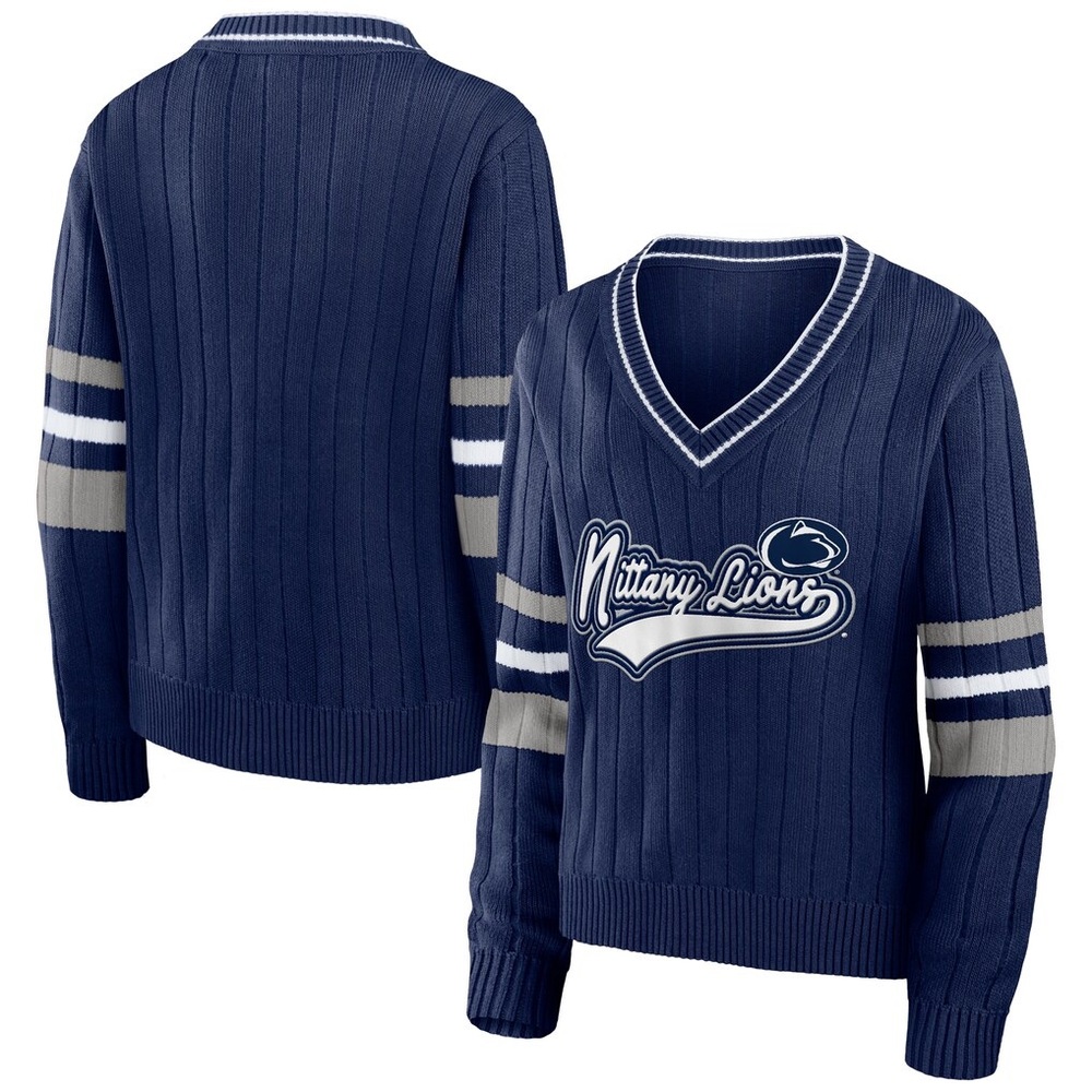 NWT Women's WEAR Penn State Nittany Lions Navy V-Neck Pullover Sweater~Med~$100